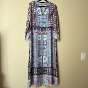 Shadow Blue Olivia Maxi Dress